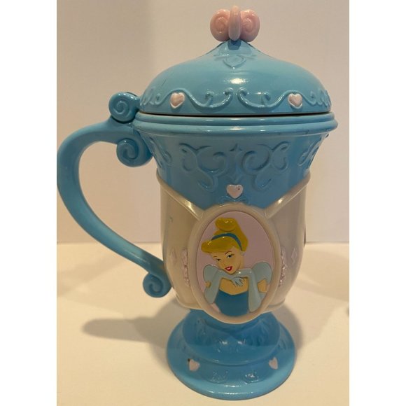 Two Disney Cinderella Cups, 7 inches tall, Mug Style Covered, Princess Collectab - Picture 2 of 6